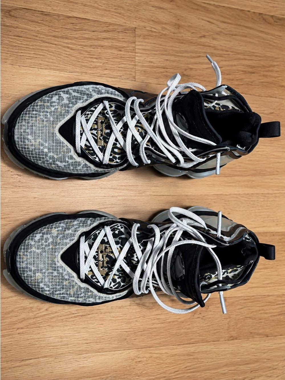 Nike Black, White and Gray Men's Athletic High-Top Sneakers